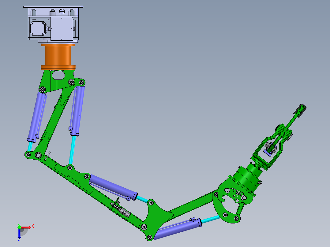 自动取料机械手臂结构设计【全套】俯视图