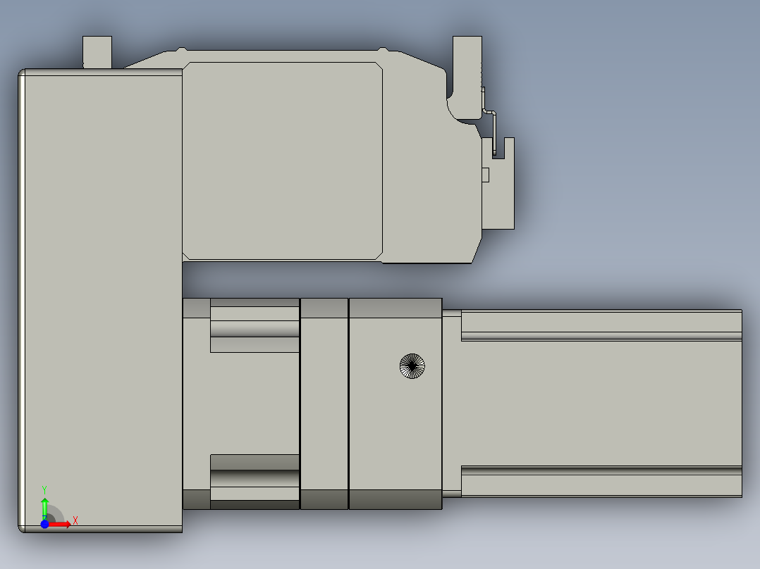 直线模组LHB17-L40-S1050-LD设计图纸前视图