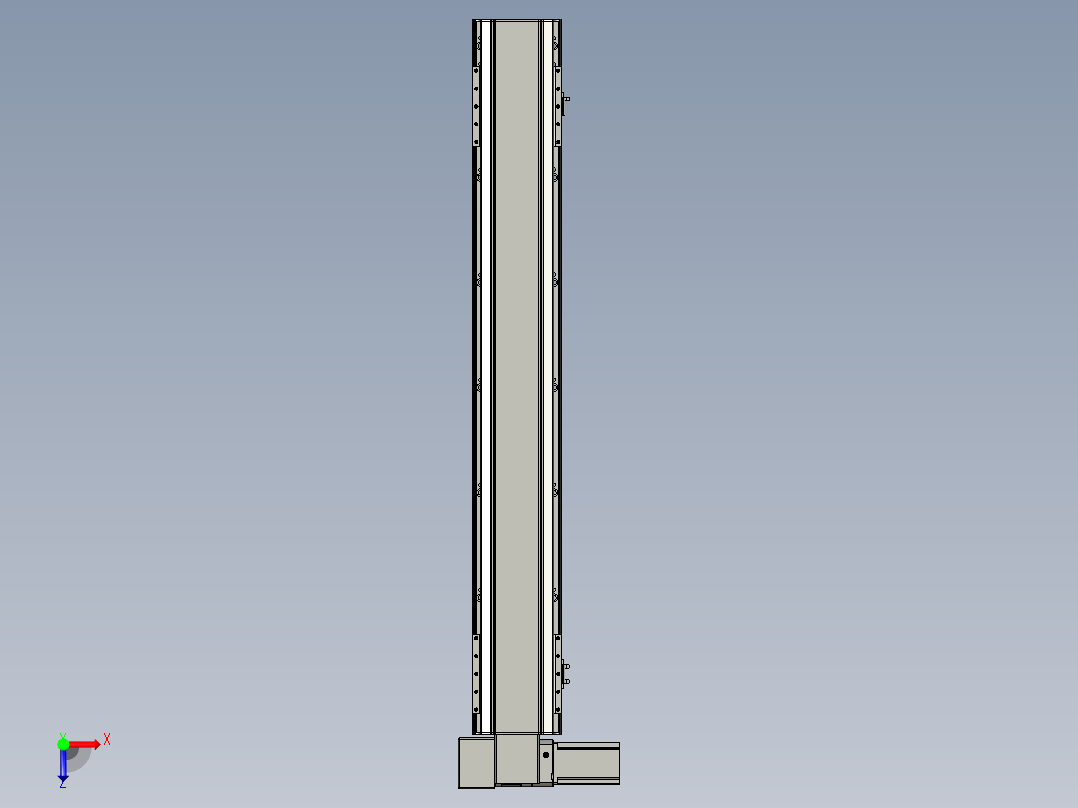 直线模组LHB17-L40-S1050-LD设计图纸俯视图