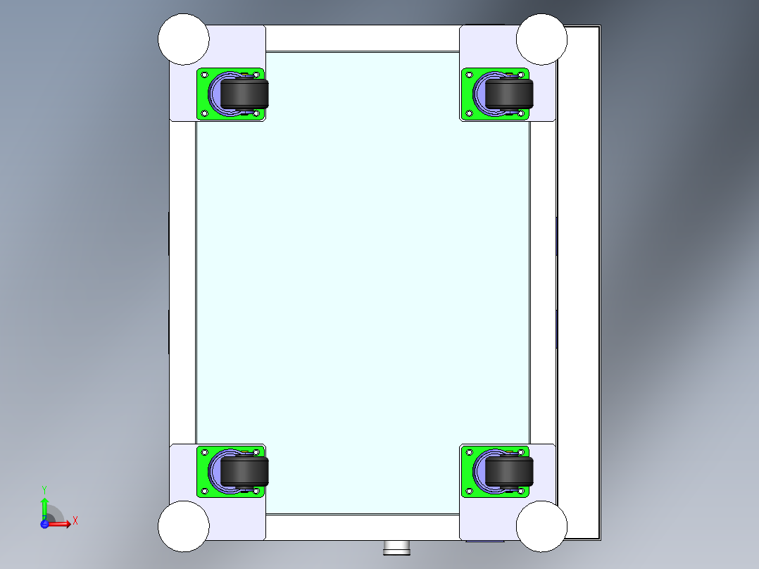 M39 MF050热压设备（sw16可编辑+工程图+bom）前视图