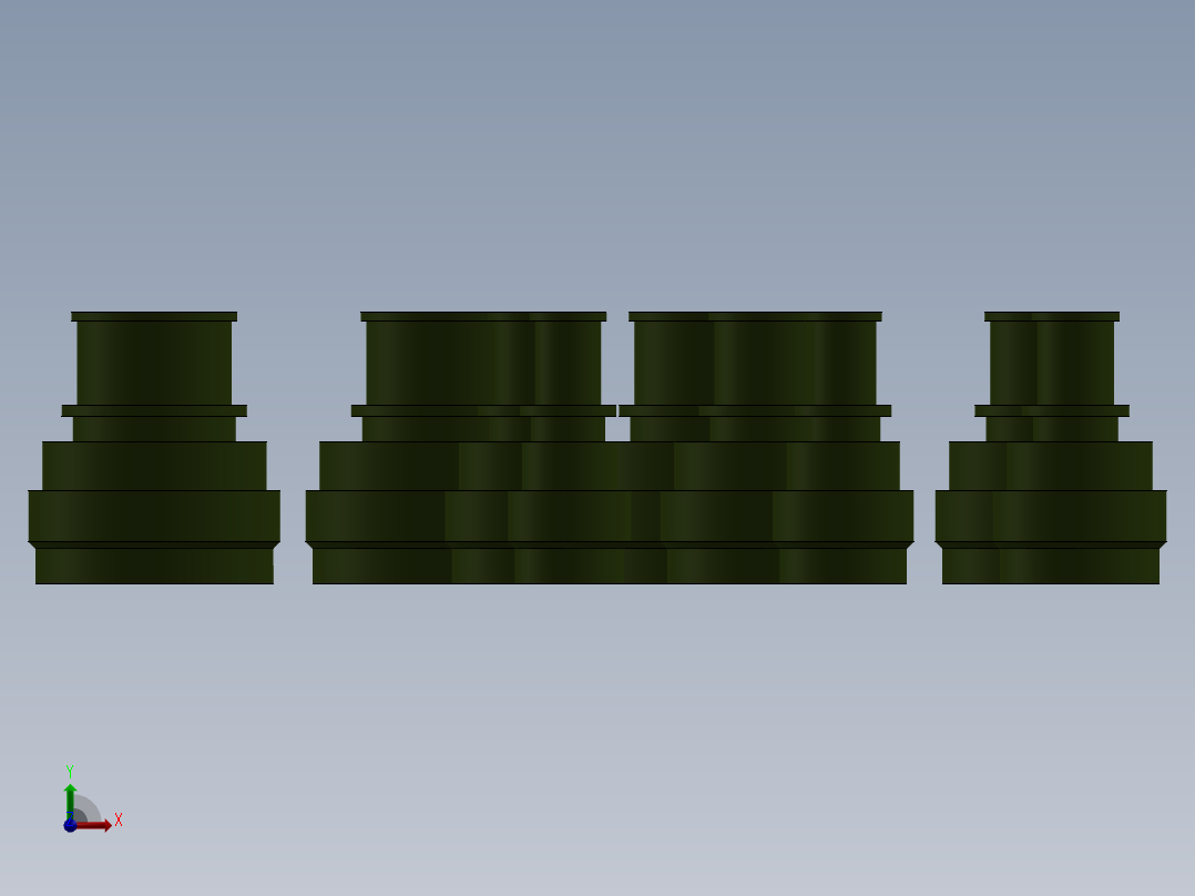 08至24号圆形连接器的旋转连接器前视图
