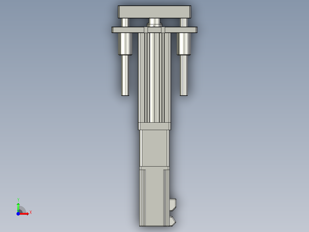 12VZ电动缸-VZ6D-S50-BC前视图