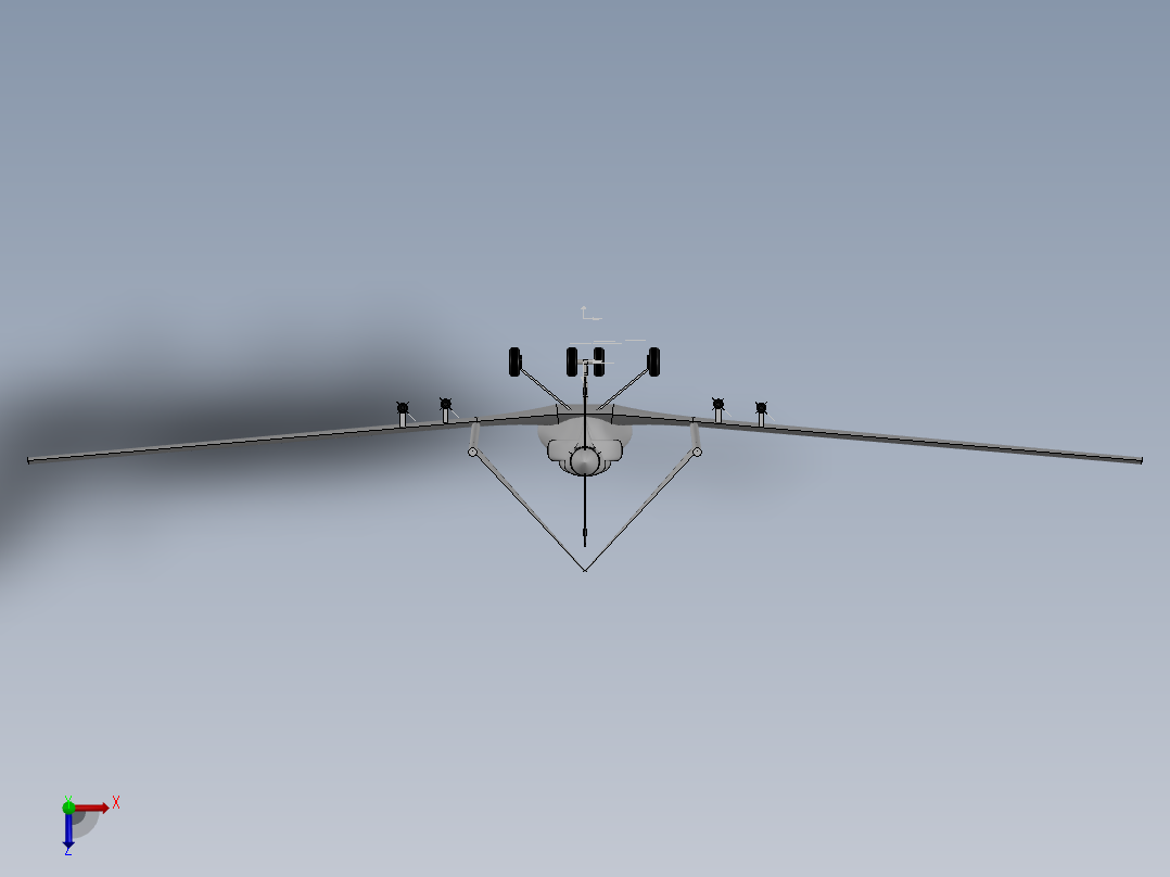 土耳其Bayraktar TB2无人机俯视图