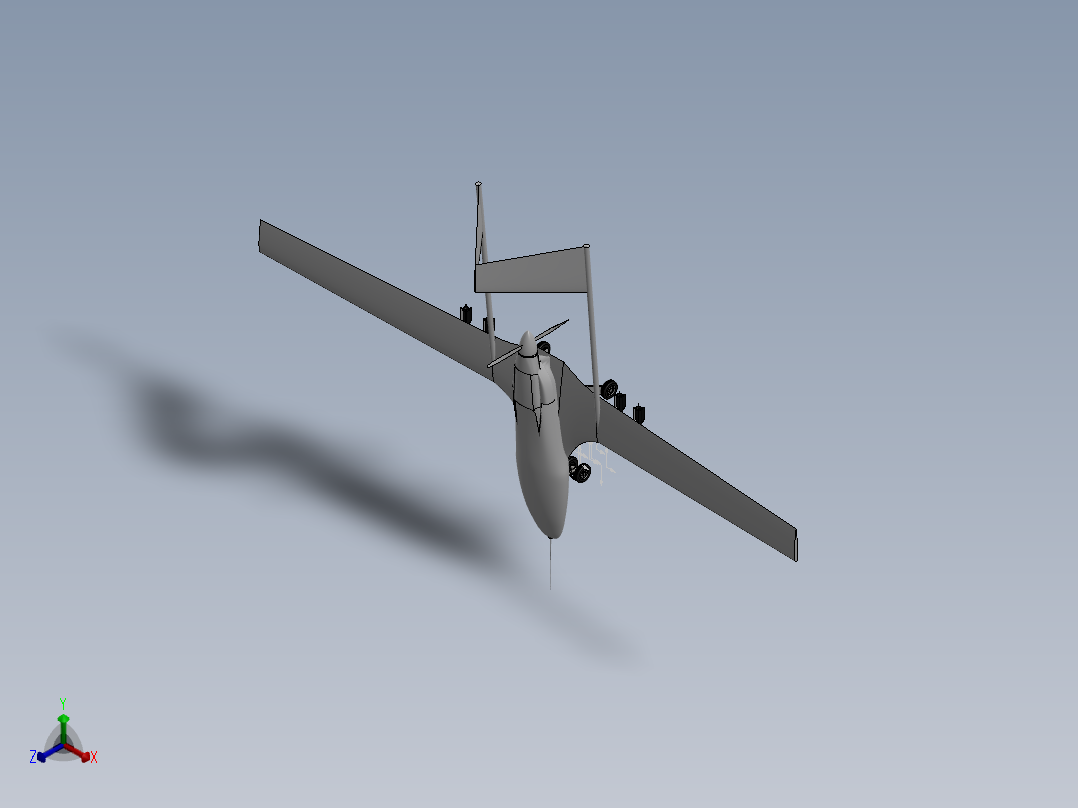 土耳其Bayraktar TB2无人机正等轴测图