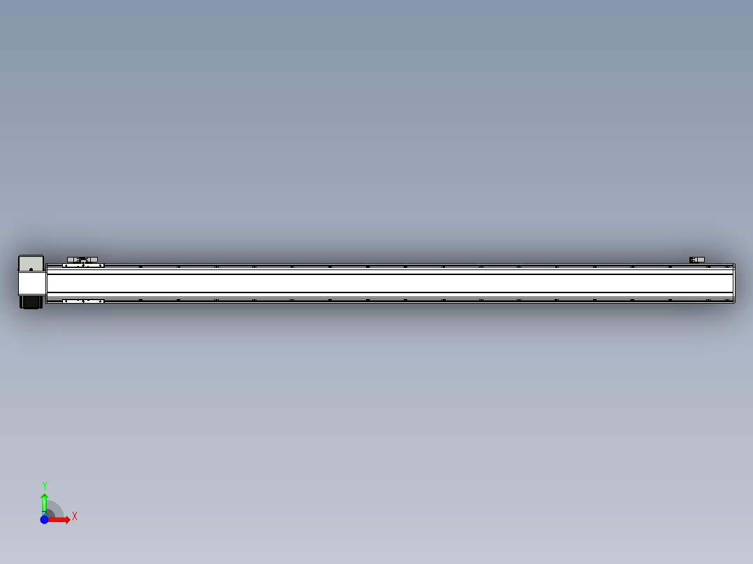 同步带滑台-半封闭B10H-L45-S1600-RD-P40-D3前视图