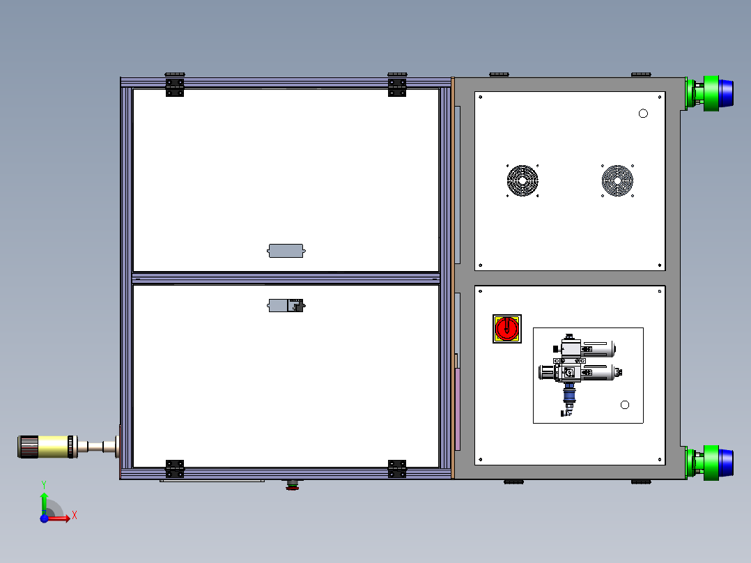 喇叭自动贴标设备前视图