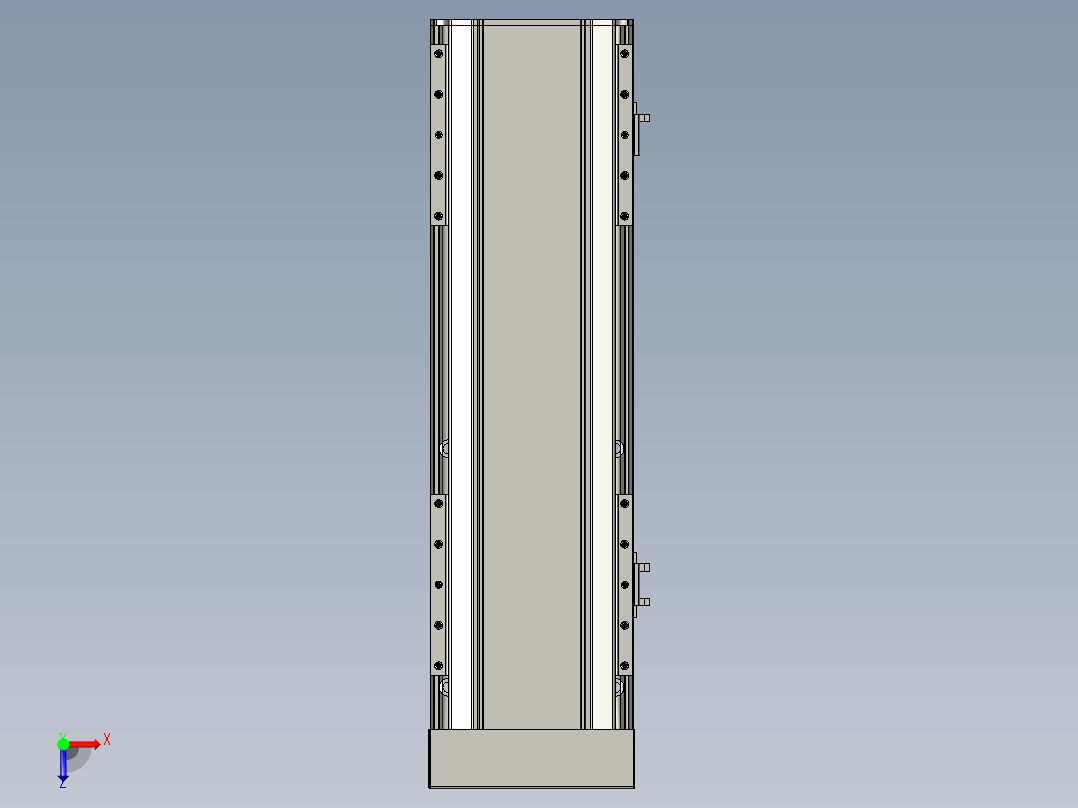 直线模组LHA170-S350-D设计图纸俯视图