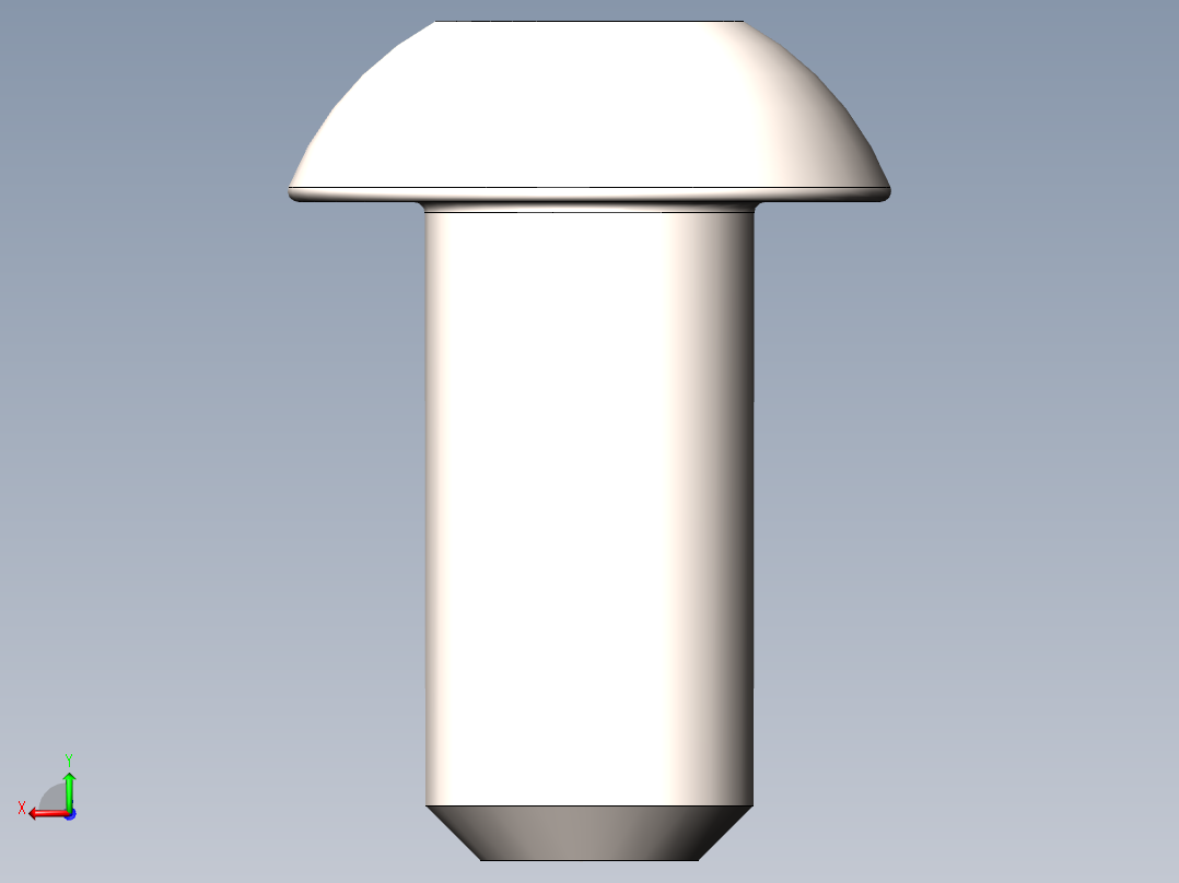 螺钉A2-70 ISO 7380后视图