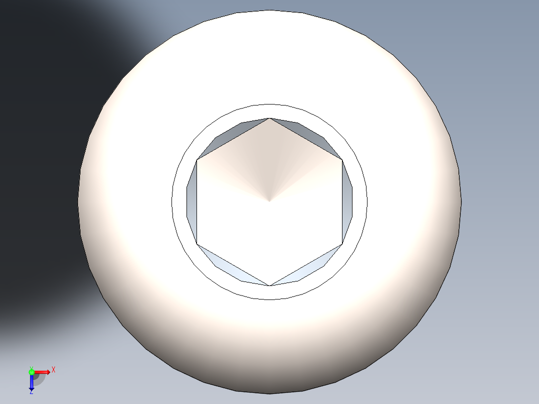 螺钉A2-70 ISO 7380俯视图