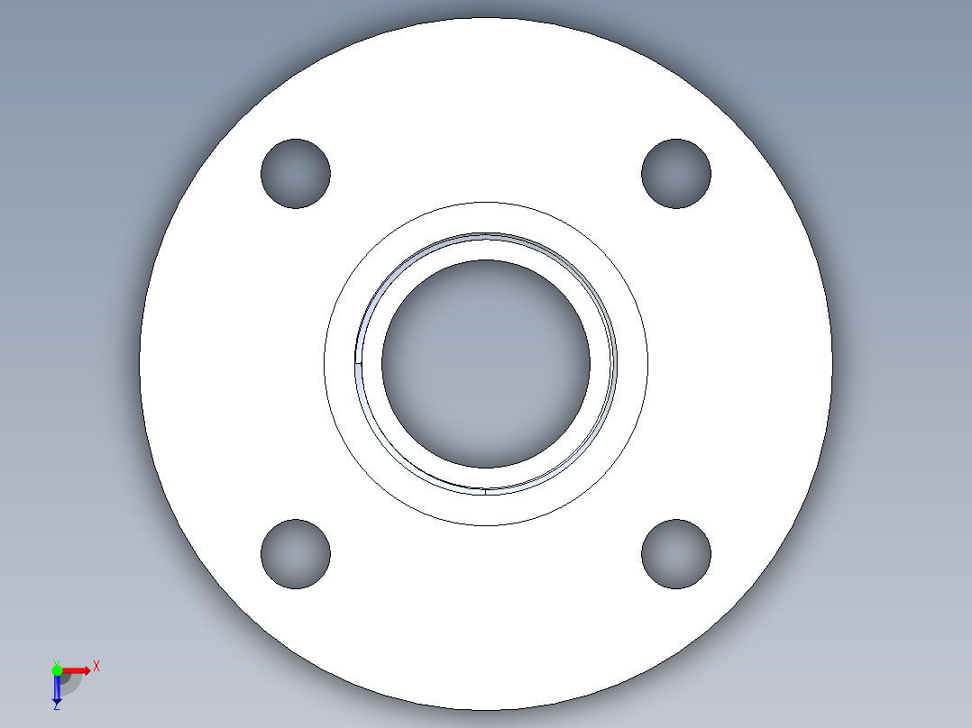 CPVC管件24-Sch80_Flange One-Piece_FPT_9852-015_1.5in俯视图