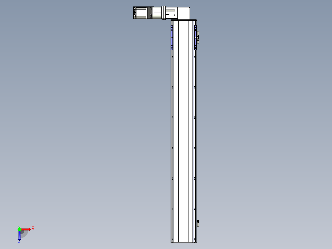同步带滑台-半封闭B17-L100-S1200-L-P75-D3-N3俯视图