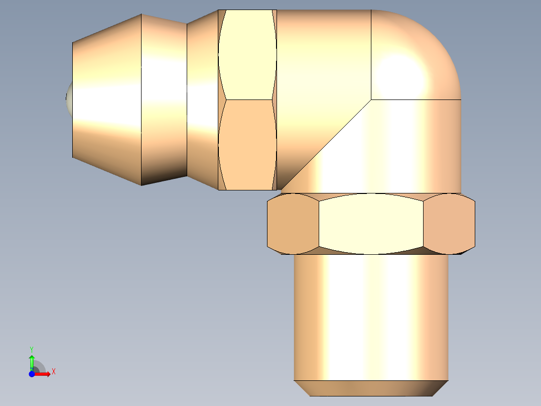 油脂嘴90前视图