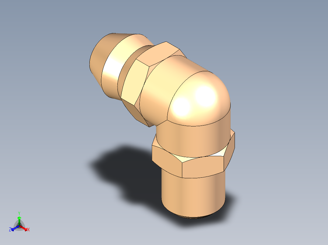油脂嘴90正等轴测图