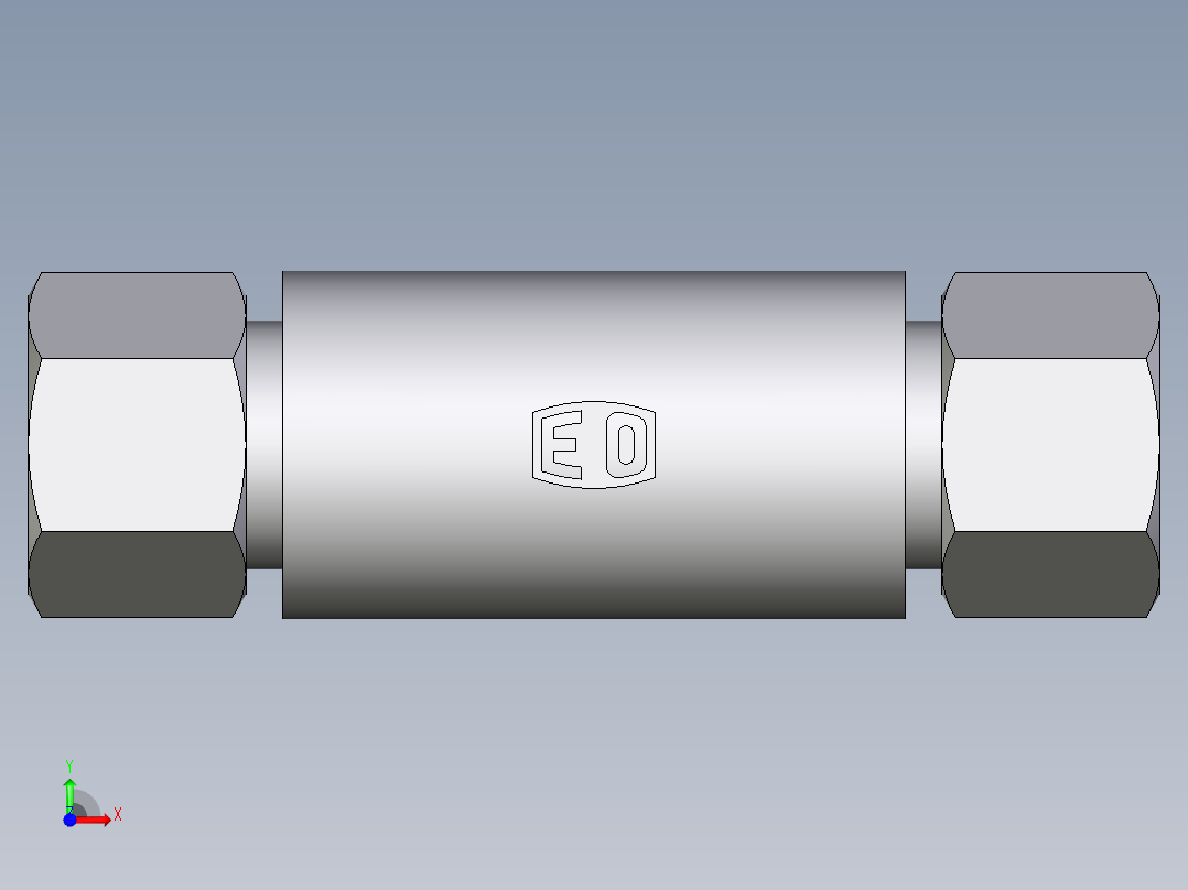 卡套式工业通用硬管接头EO_Weld_bulkhead_fitting_ESV12S前视图