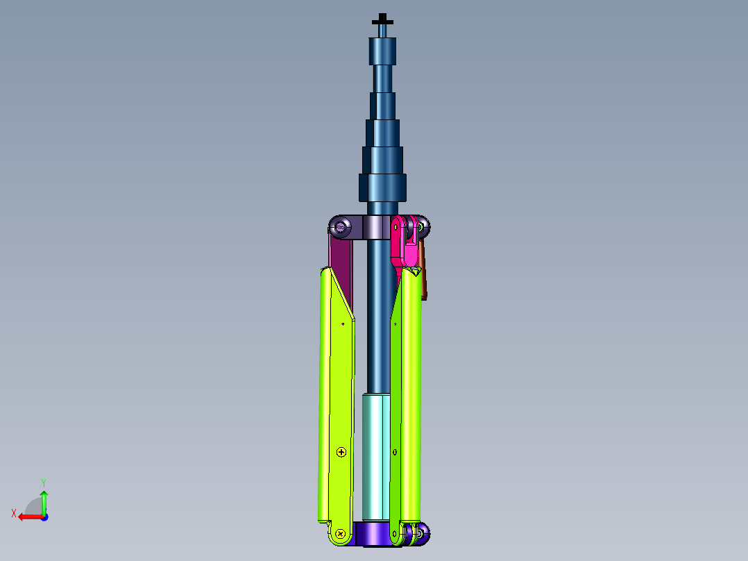 三脚架可拆独脚架后视图