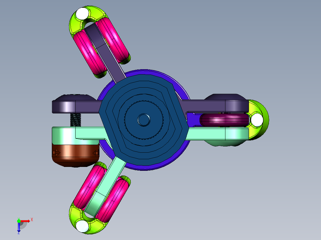 三脚架可拆独脚架俯视图