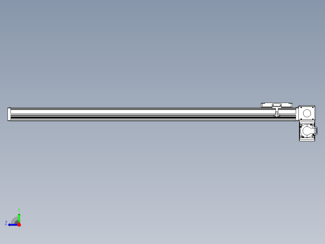同步带全封闭直线模组TPA-HCB-105D-90-L1000-RP-Y-P20-N3右视图