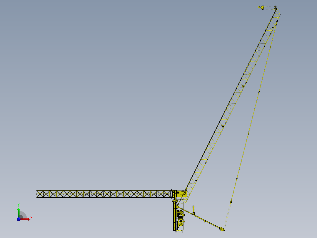 5015动臂塔式起重机sw11可编辑前视图