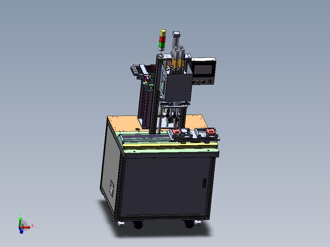 四轴锁螺丝机（sw22可编辑+工程图）