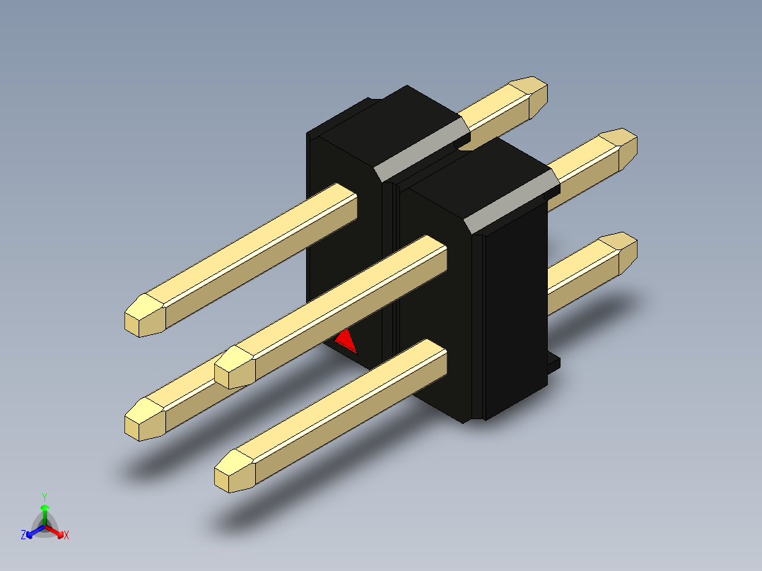 彩色公头100mil（2.54mm）系列-DS1021_black_2x02p_100mil_Type1_rev1.0