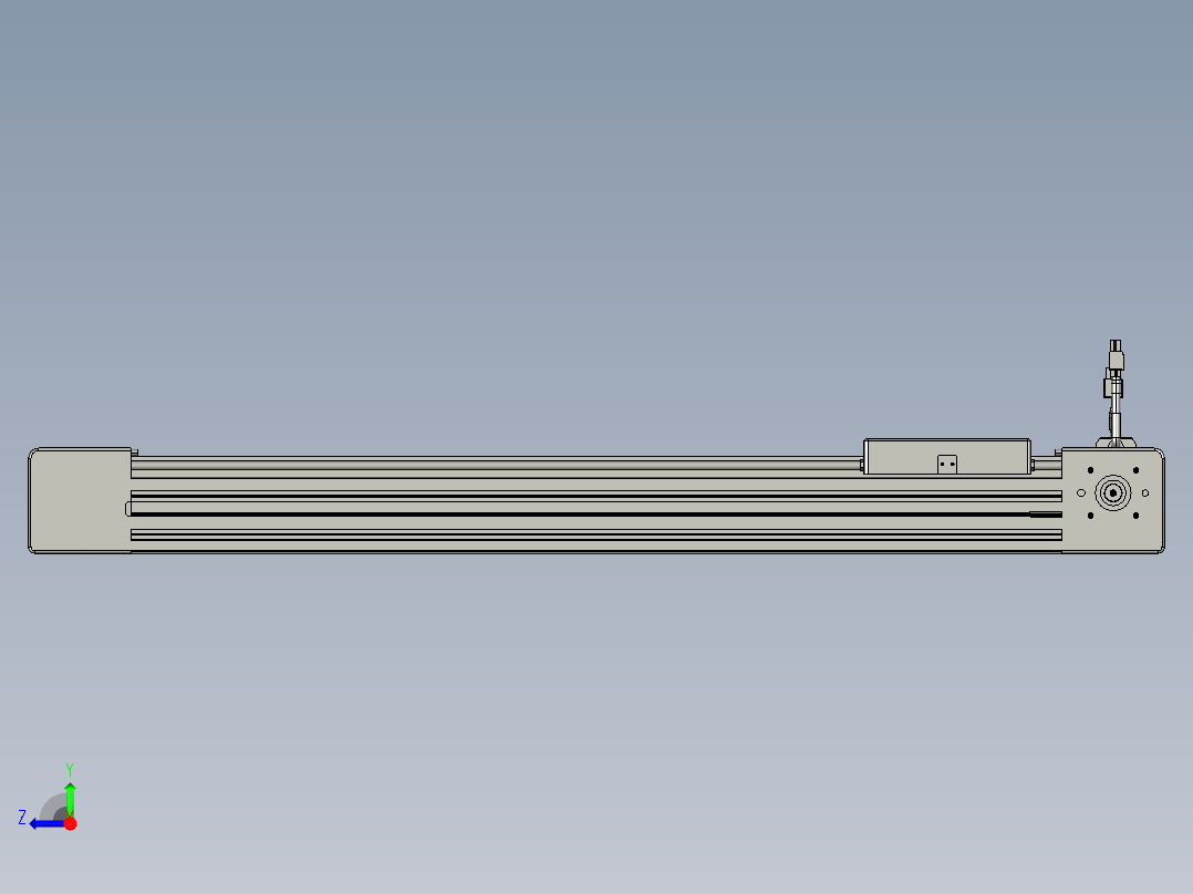 威洛博直线电机模组EB6-L140-S550-L-P40-MS3右视图