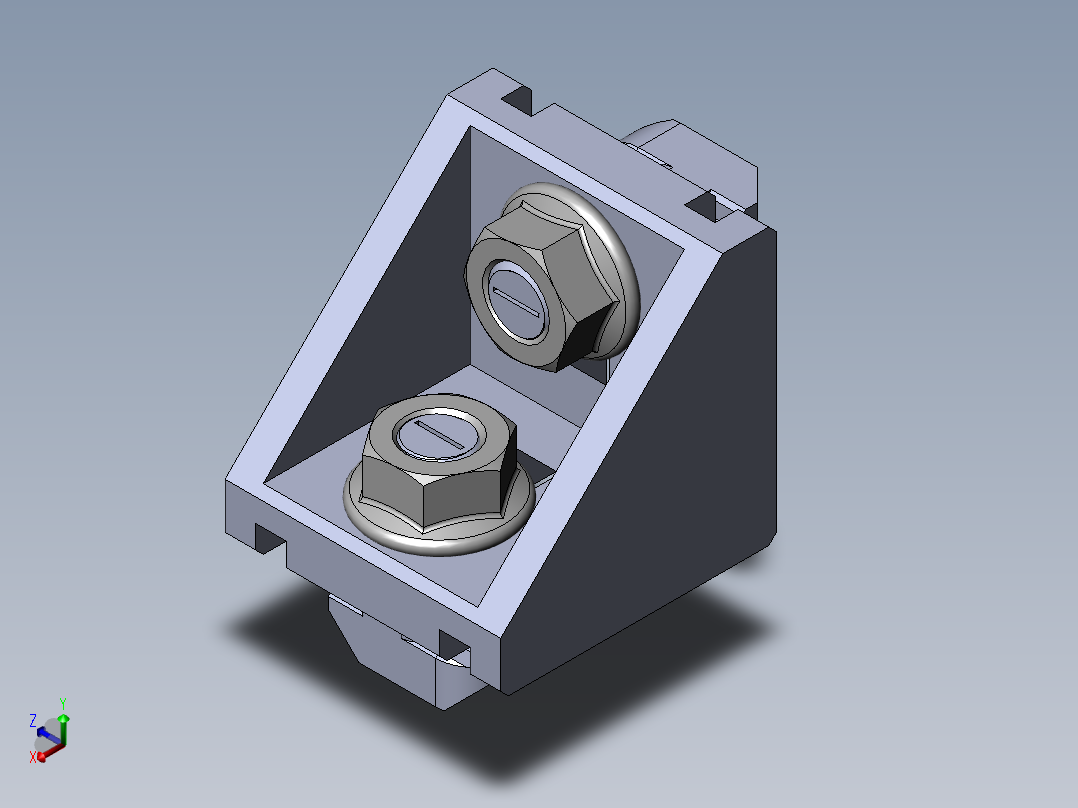 铝型材及其附件3.21.40.4040.STC正等轴测图
