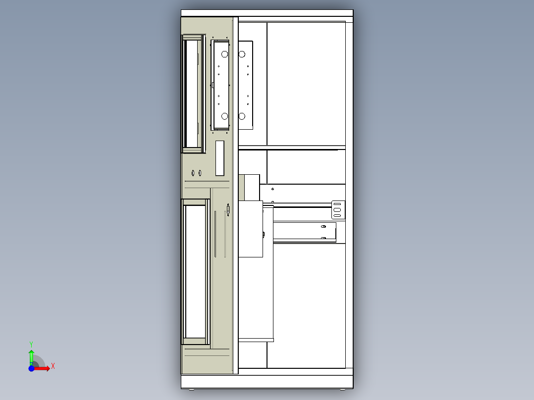 社区直饮水机三维模型前视图