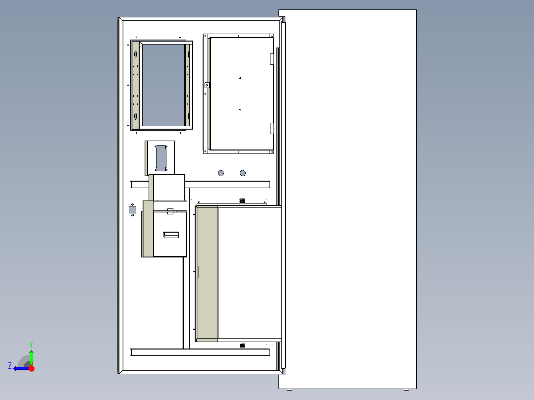 社区直饮水机三维模型右视图