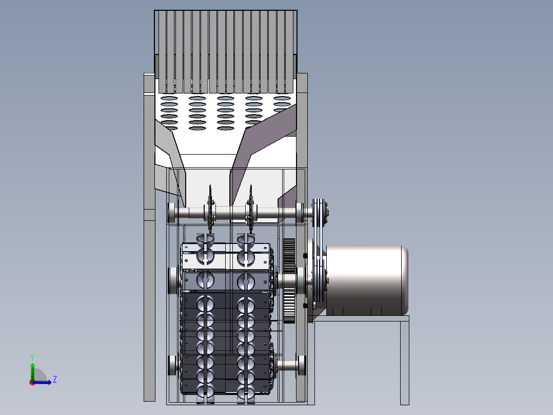 板栗分级切口机设计含SW三维图+二维+说明书左视图