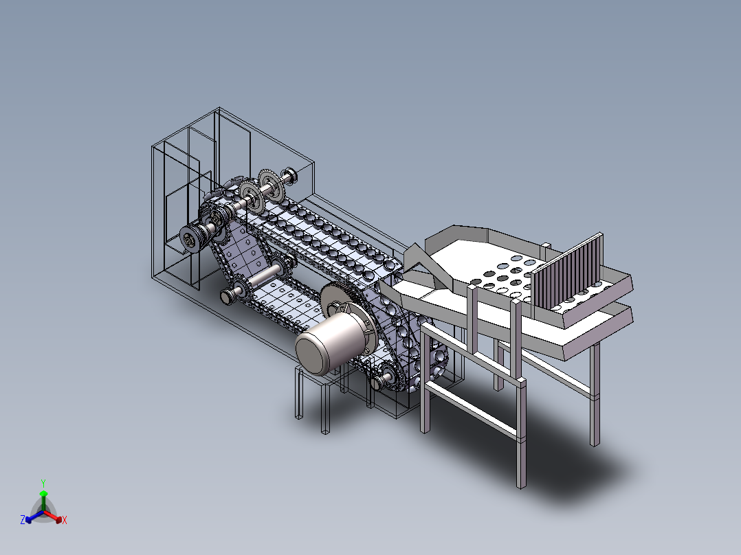 板栗分级切口机设计含SW三维图+二维+说明书正等轴测图