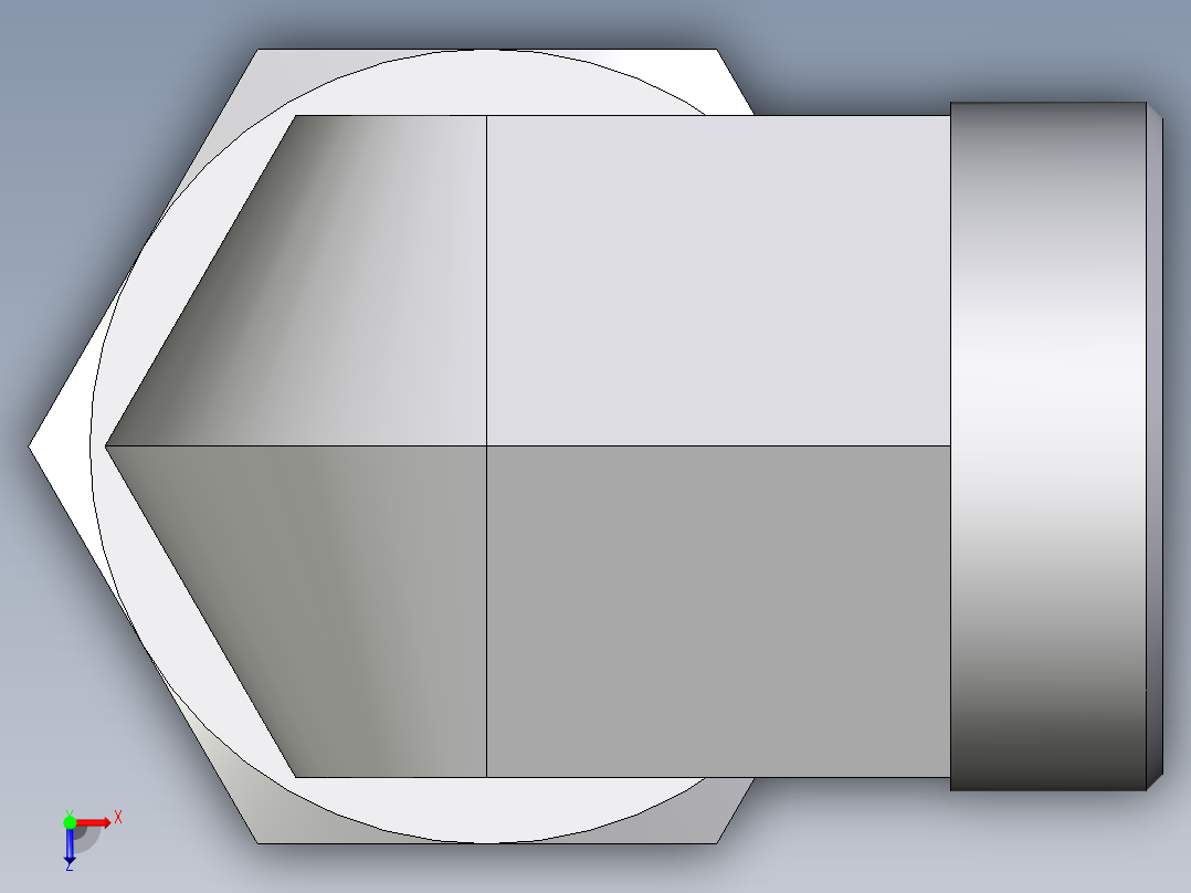 卡套式工业通用硬管接头EO_Assembled_adjustable_standpipe_elbow_EVW42LROMD71俯视图