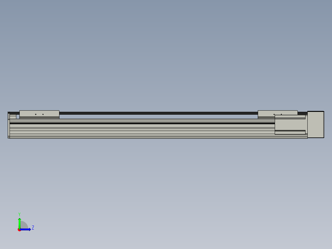 直线模组WG-LHA12-S700-R设计图纸左视图