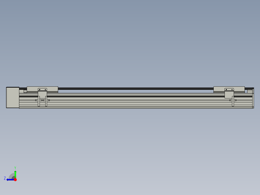 直线模组WG-LHA12-S700-R设计图纸右视图