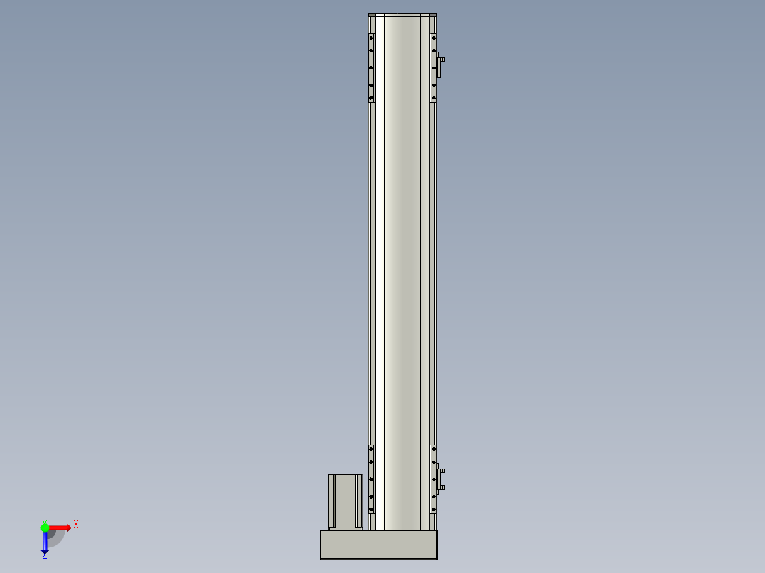 直线模组WG-LHA12-S700-R设计图纸俯视图