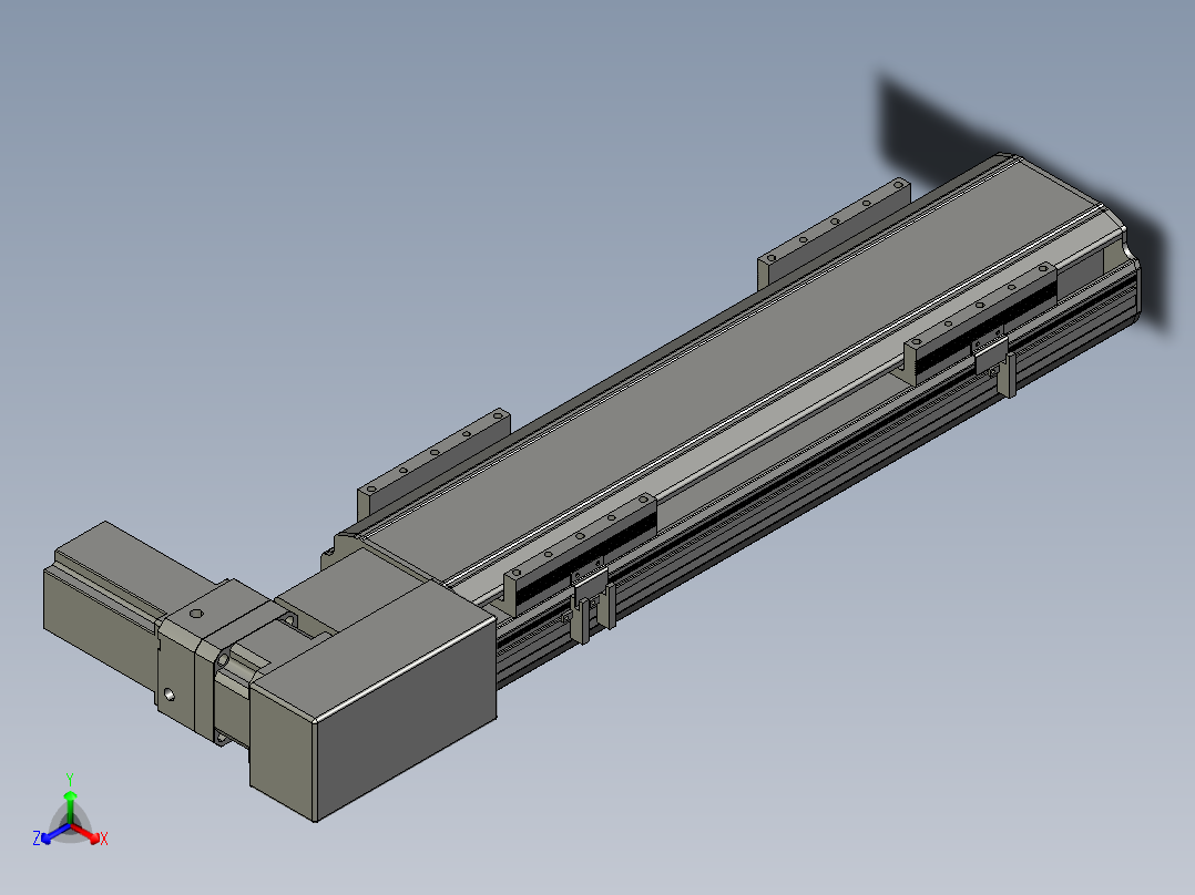 直线模组LHB17-L40-S400-BR设计图纸正等轴测图