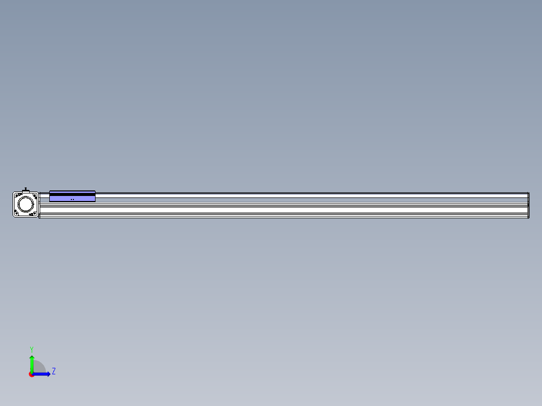 同步带滑台-半封闭B17-L100-S1450-L-P75-D3-N3左视图