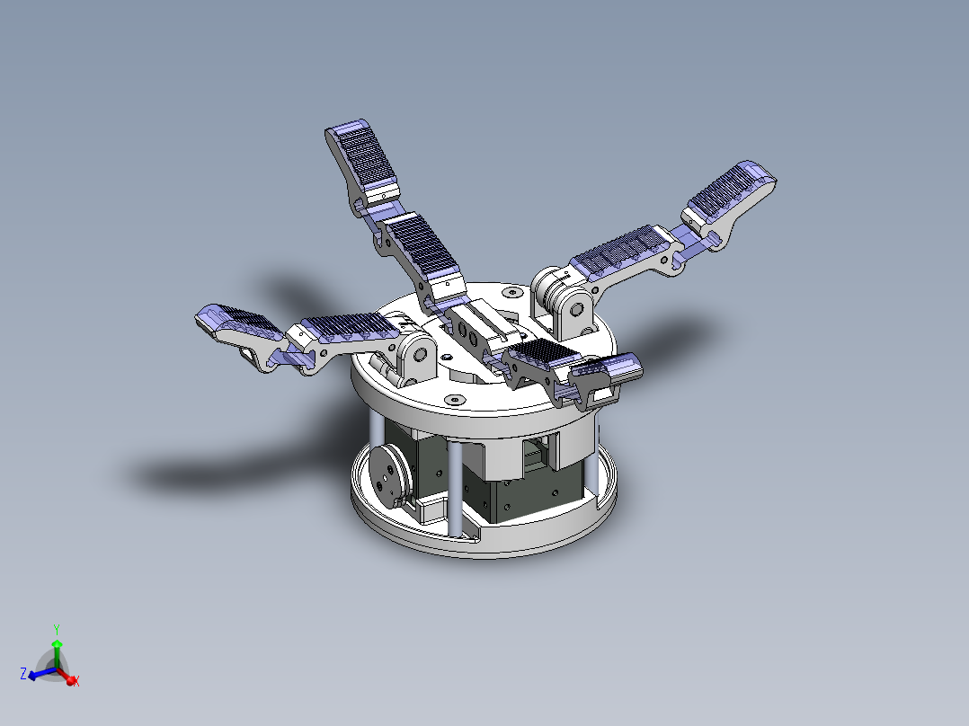 05-Model Q四指机械爪机械手结构3D图纸 Solidworks设计