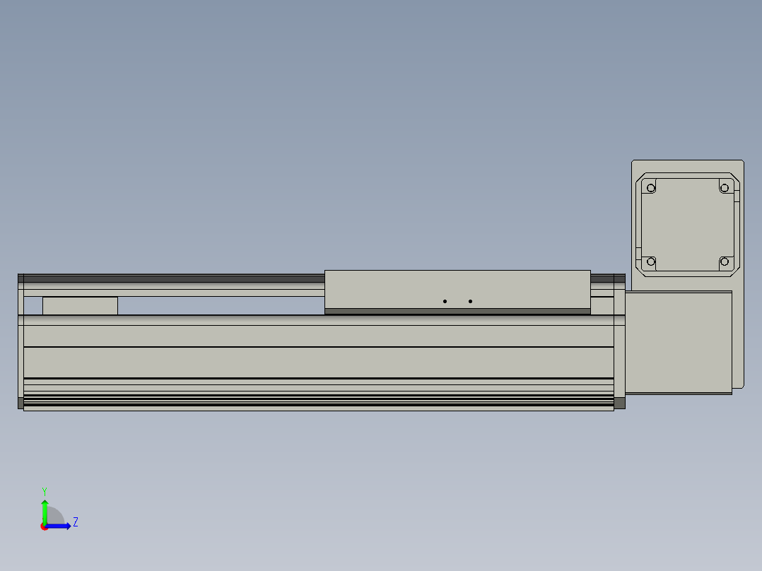 直线模组LHB21-L40-S150-RU设计图纸左视图