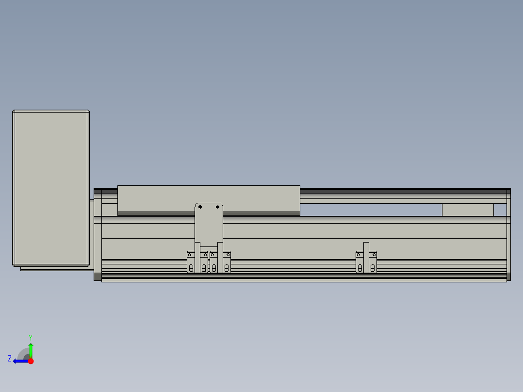 直线模组LHB21-L40-S150-RU设计图纸右视图
