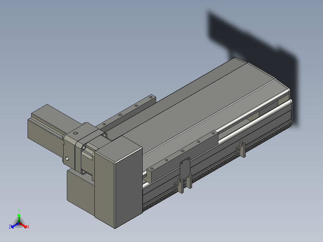 直线模组LHB21-L40-S150-RU设计图纸正等轴测图