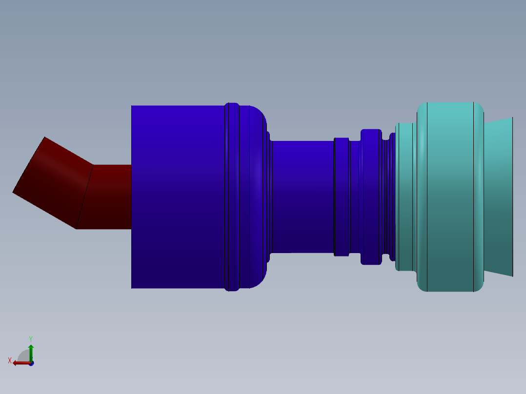 燃气轮机自由式装配---模型格式为 sw后视图