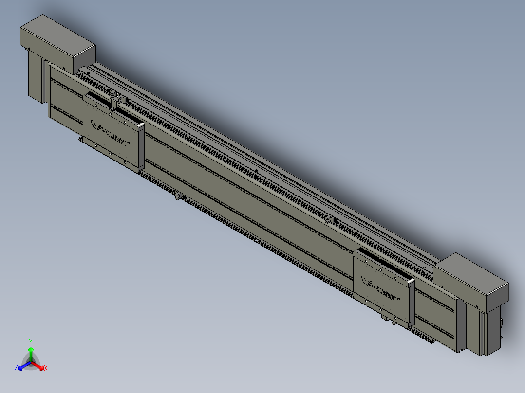 威洛博双电机滑台-VBC14S2-L50-S600-BLR-P40-C6正等轴测图
