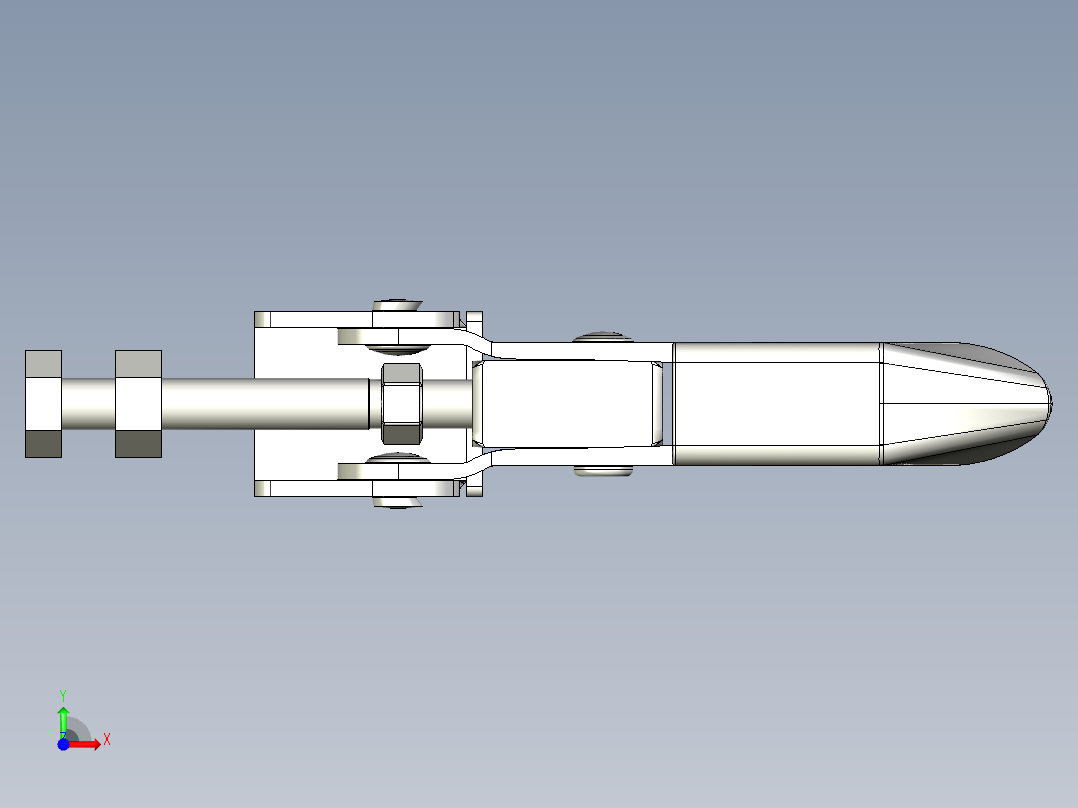 門閂式夾鉗SSP(E)-3D多系列多零件图纸模型前视图