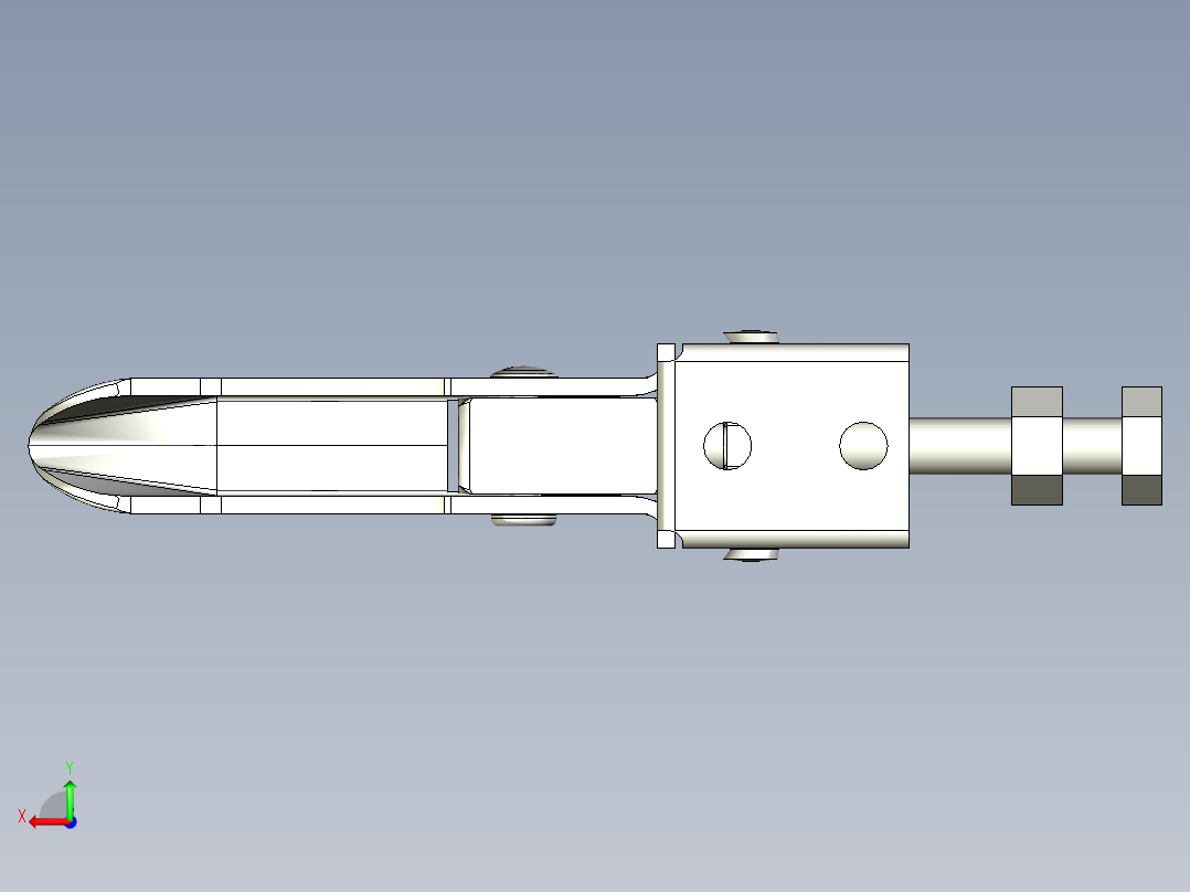 門閂式夾鉗SSP(E)-3D多系列多零件图纸模型后视图