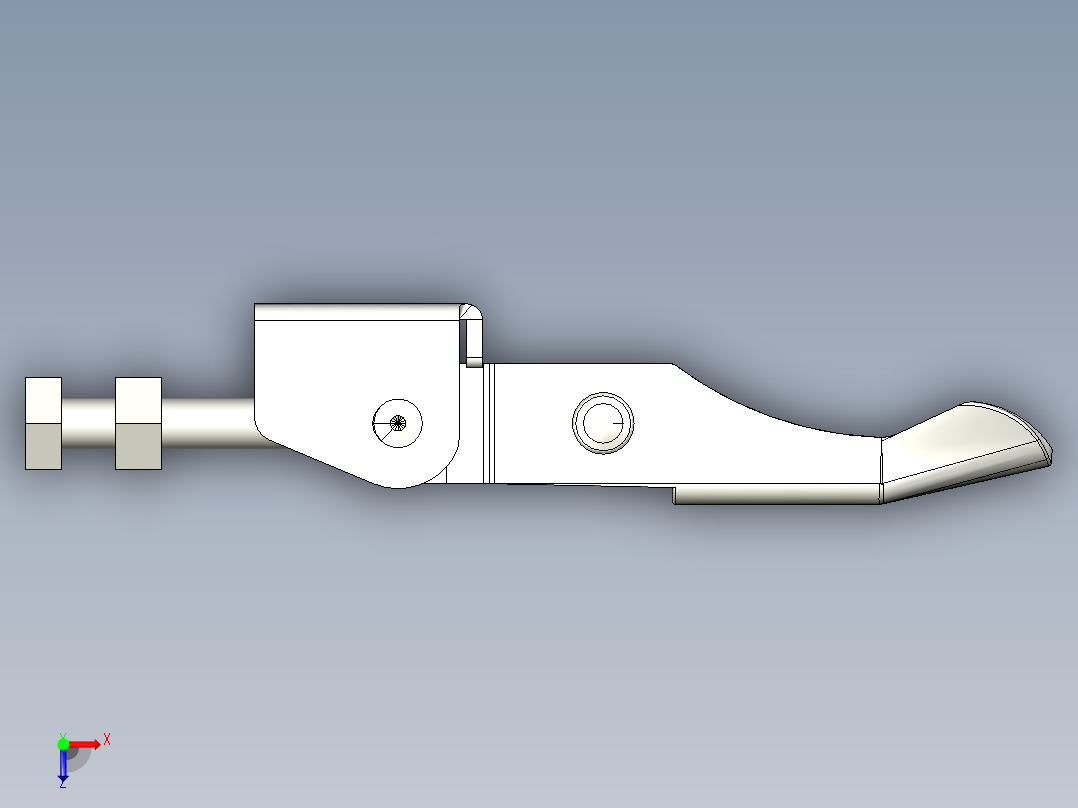 門閂式夾鉗SSP(E)-3D多系列多零件图纸模型俯视图