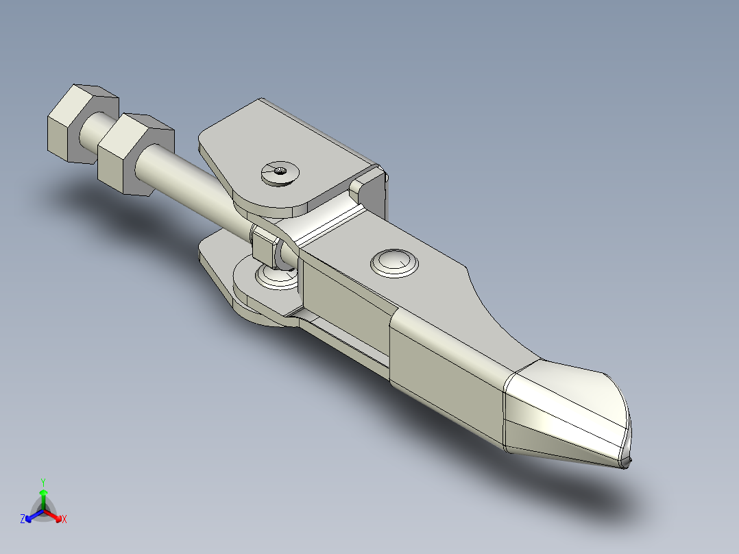 門閂式夾鉗SSP(E)-3D多系列多零件图纸模型正等轴测图