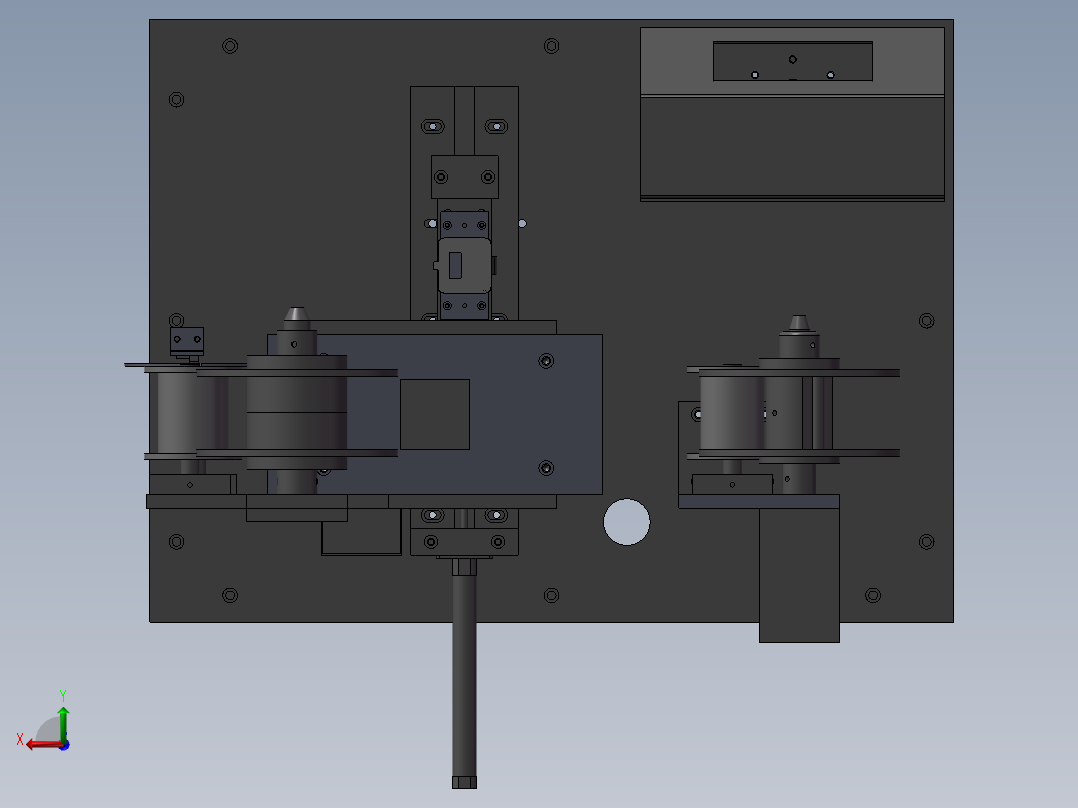 一款简单的贴铁氟龙胶的机器后视图
