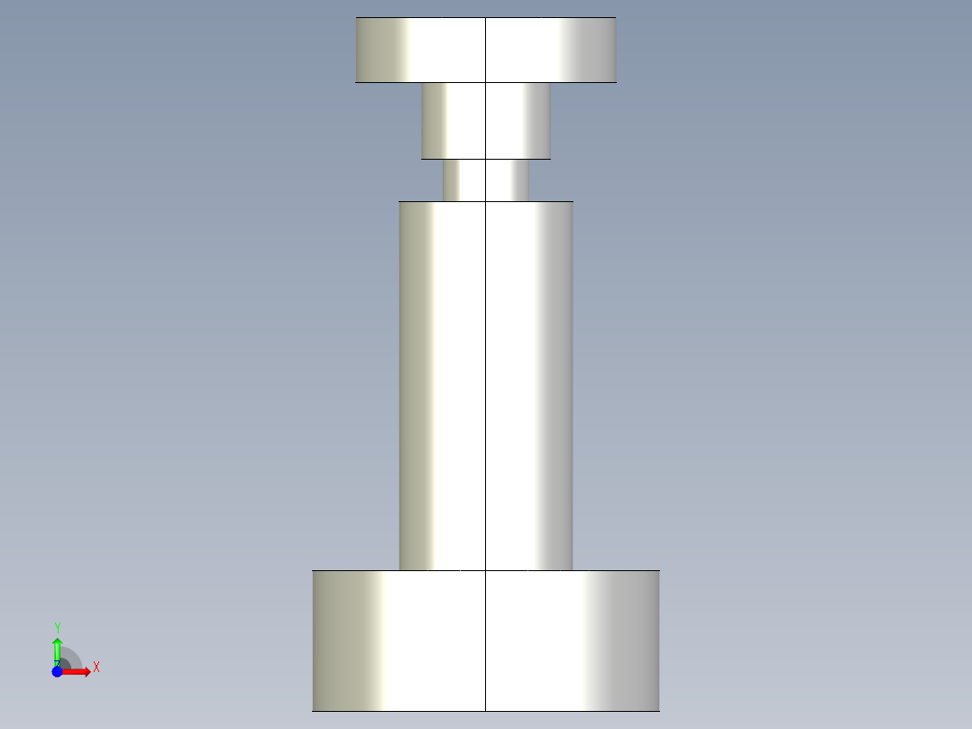 調整搖擺螺絲(B型)BJ737-B-3D多系列多零件图纸模型前视图