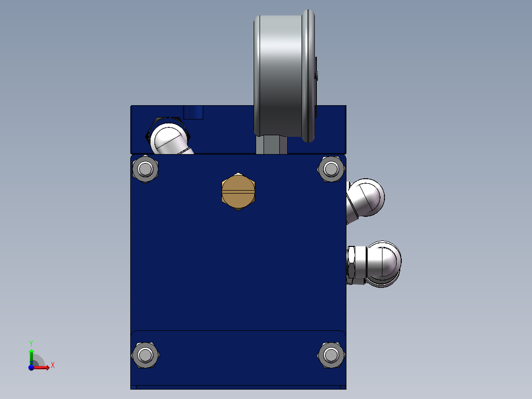 空气增压泵AB-03（sw14可编辑+工程图）前视图