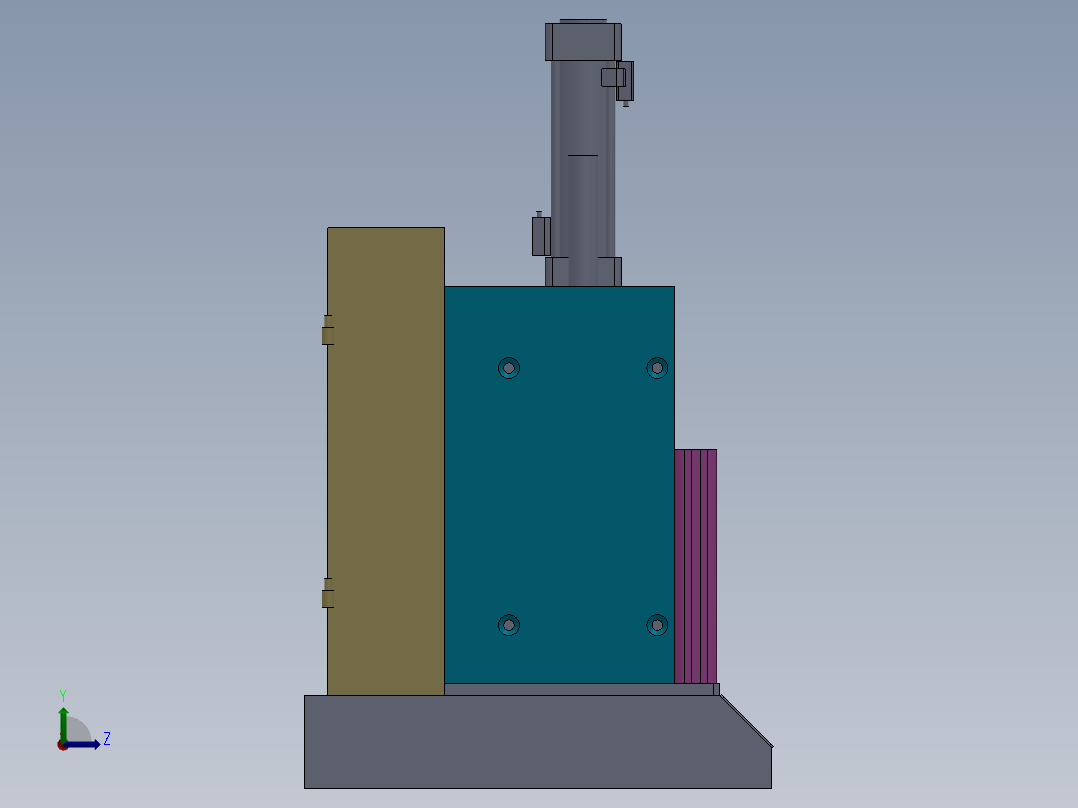 塑胶卡簧装配机sw11可编辑左视图